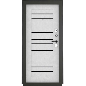 Дверь ТИТАН-2050/960/R 8С бетон снежный графит-2