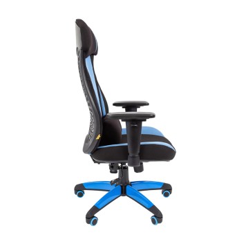 Игровое кресло GAME 14 черный/голубой-2