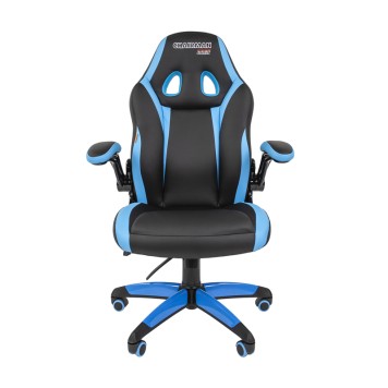 Игровое кресло GAME 15 черный/голубой-1