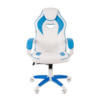 Игровое кресло GAME 16 белый/голубой-1