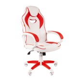 Игровое кресло GAME 16 белый/красный