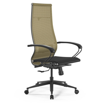 Кресло Метта ErgoLife Set-7/130/Synchro 002 золотой ротанг/черный