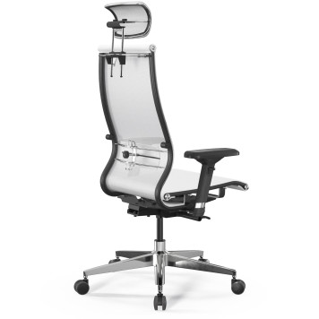 Кресло Метта Synchro Sit-10 B2-107D-T/Km00/Nb00/D04P/H13mL-2D (M24.B22.G18.W03) белый-1
